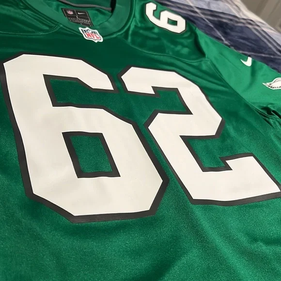 Philadelphia Eagles 🦅 #62 Jason Kelce Kelly Green On Field NFL Nike Jersey - Picture 3 of 11